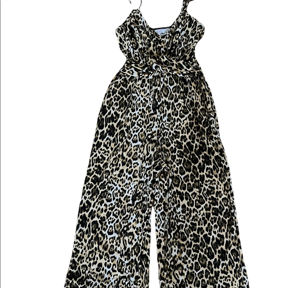 Leopard jumpsuit in perfect condition! Worn twice.  Can easily be fancied up!